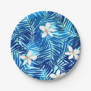 Leaves pattern paper plate