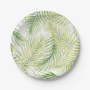 Leaves pattern paper plate