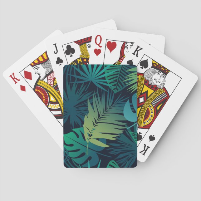 Leaves pattern playing cards (Back)