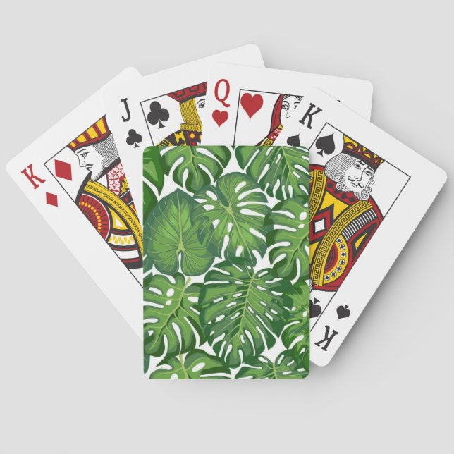 Leaves pattern playing cards (Back)