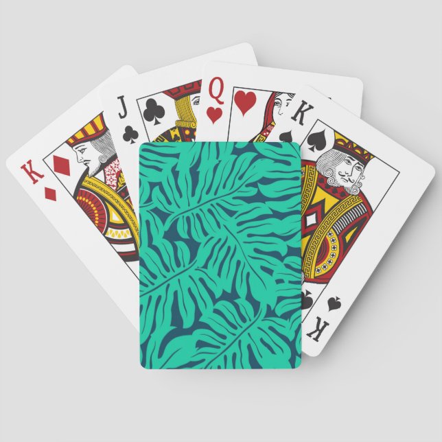 Leaves pattern playing cards (Back)