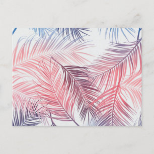 Leaves pattern postcard