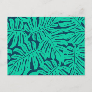 Leaves pattern postcard
