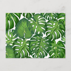Leaves pattern postcard