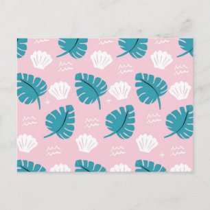 Leaves pattern postcard
