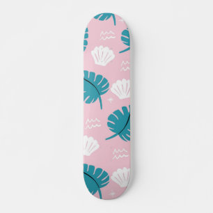 Leaves pattern skateboard