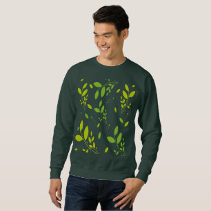 leaves pattern sweatshirt