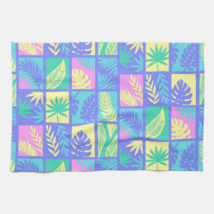Leaves pattern tea towel