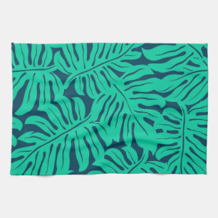 Leaves pattern tea towel