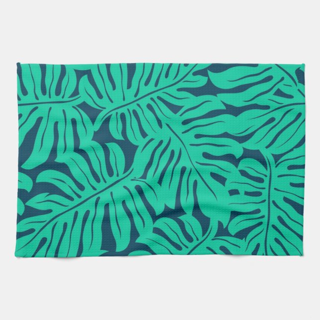 Leaves pattern tea towel (Horizontal)