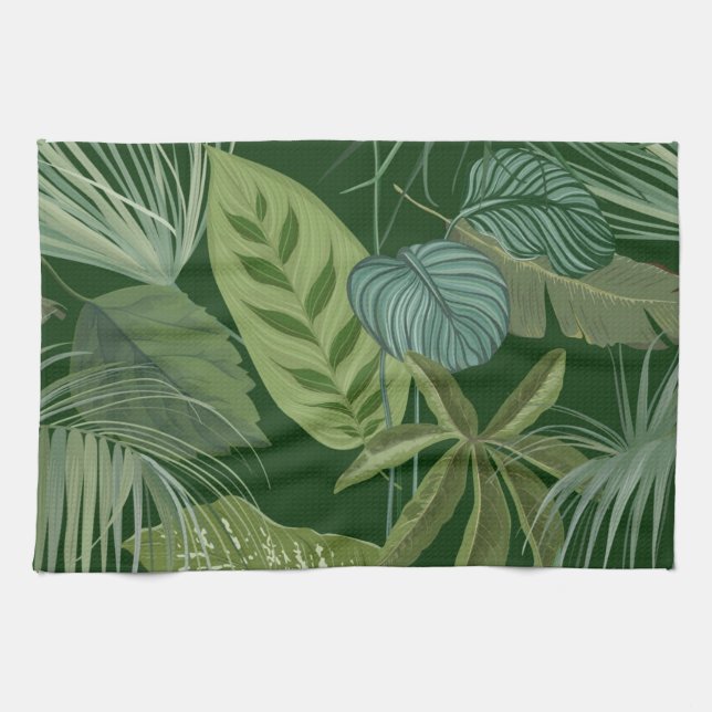 Leaves pattern tea towel (Horizontal)
