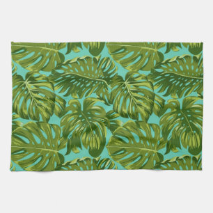 Leaves pattern tea towel