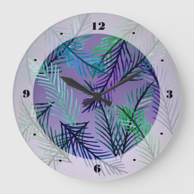 Leaves Pattern  Wall Clock (Front)