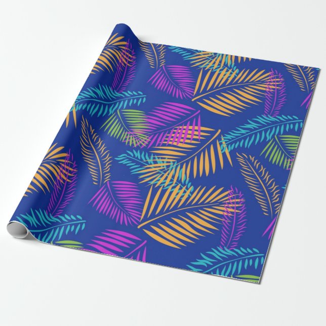 Leaves pattern wrapping paper (Unrolled)