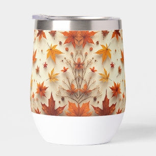 Leaves patterned water bottle