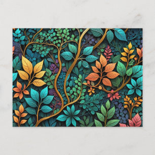 Leaves Postcard
