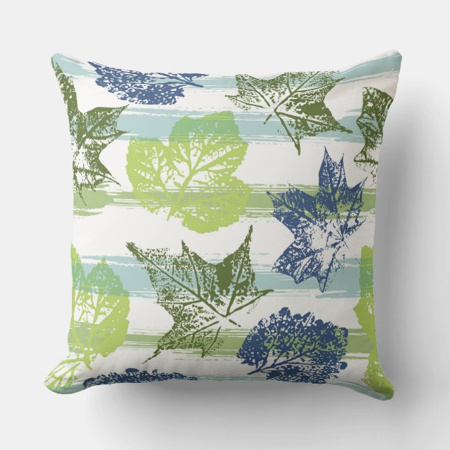 Leaves Print Accent Pillow (Front)