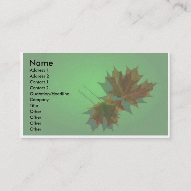 Leaves Profile Card (Front)
