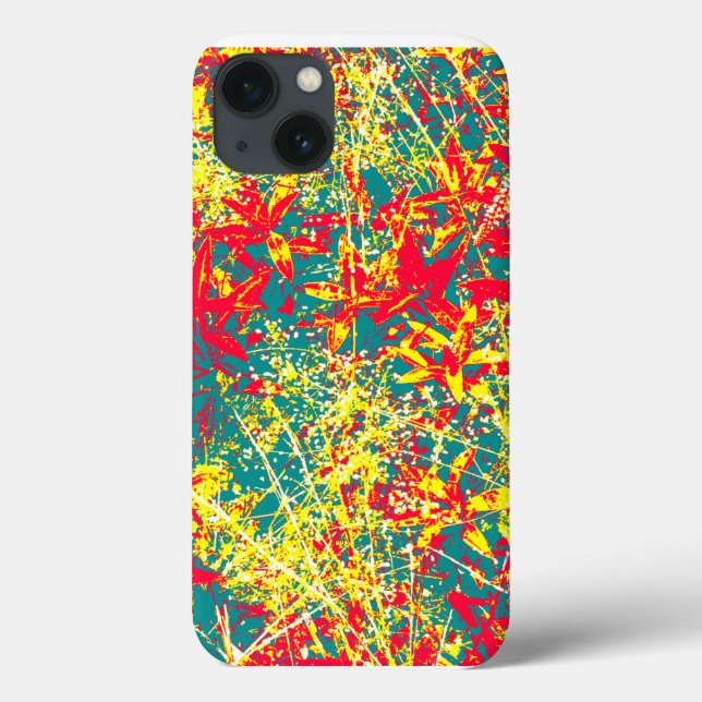leaves red green yellow and white Case-Mate iPhone case (Back)