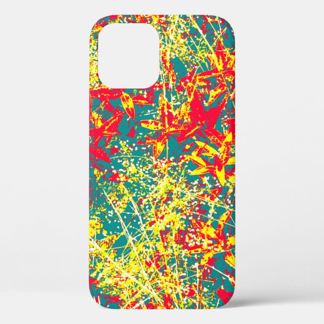leaves red green yellow and white Case-Mate iPhone Case (Back)