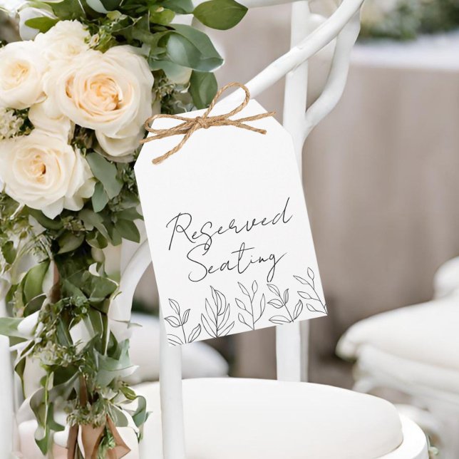 Leaves Reserved Seating Wedding Large Tag (Creator Uploaded)