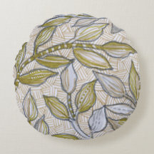 Leaves  - round Pillow (11)
