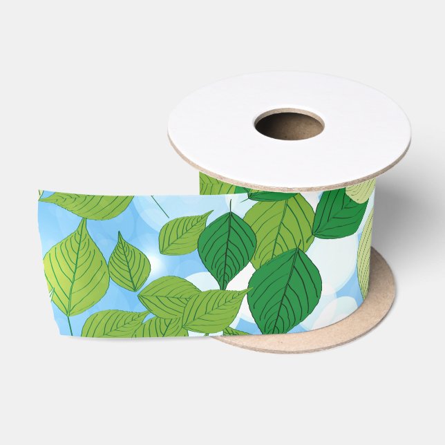 Leaves Satin Ribbon (Spool)