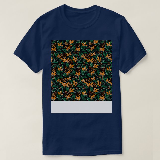 Leaves Seamless Pattern Foliage Leaf Plant Botanic T-Shirt (Design Front)