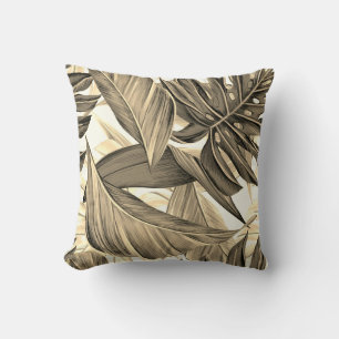 Leaves, tropical, exotic cushion