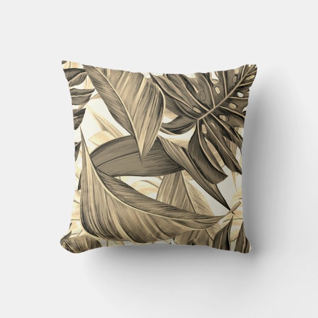 Leaves, tropical, exotic cushion (Front)