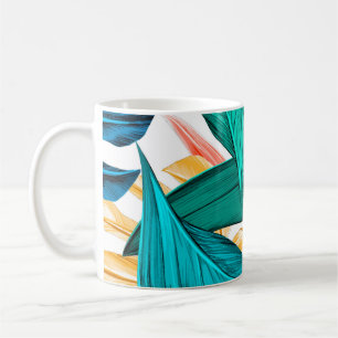 Leaves tropical summer exotic coffee mug