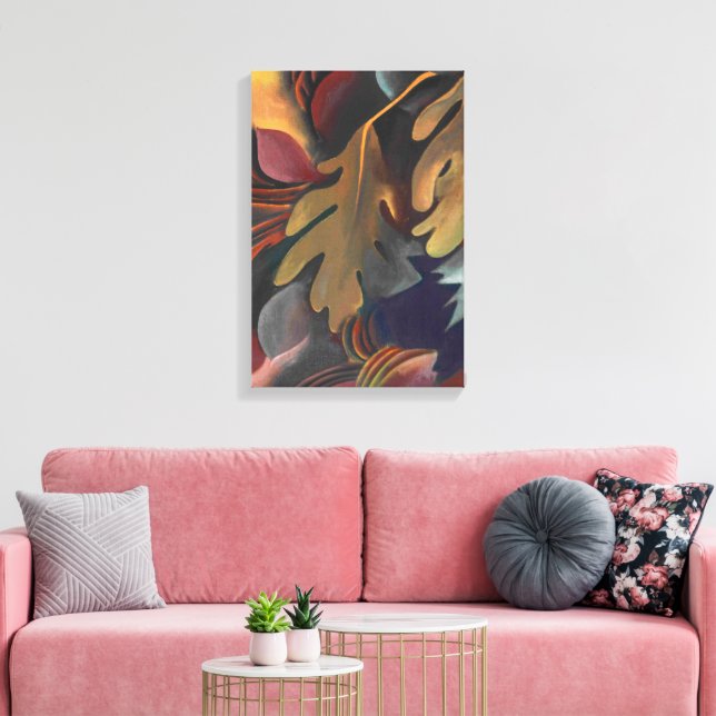 Leaves Under Water | Georgia O'Keeffe | Canvas Print (Insitu(LivingRoom))