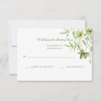 Leaves Watercolor RSVP