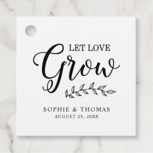 Leaves Wedding Let Love Grow Favour Tags