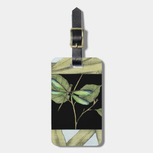 Leaves with Dragonfly Inset by Jennifer Goldberger Luggage Tag