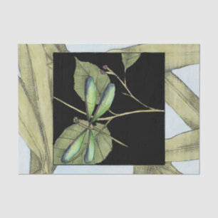 Leaves with Dragonfly Inset by Jennifer Goldberger Tissue Paper