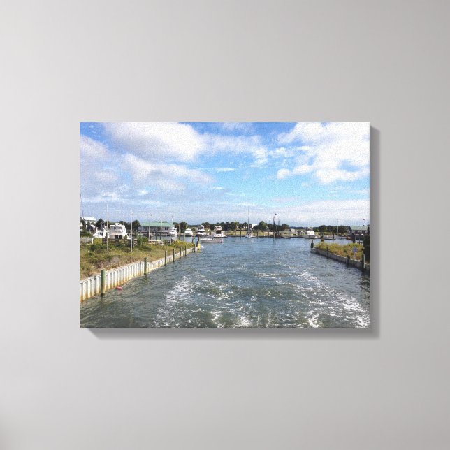 Leaving Bald Head Island, North Carolina Canvas Print (Front)