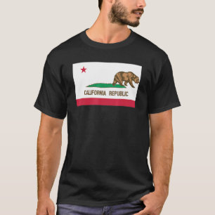 Leaving California Flag Bear Left T-Shirt
