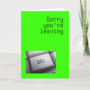 Leaving card