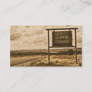 leaving colourful colorado business card