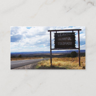 leaving colourful colorado business card