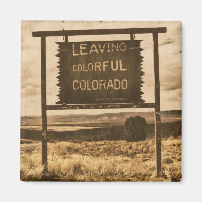 leaving colourful colorado magnet (Front)