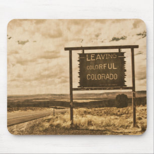 leaving colourful colorado sign mouse mat