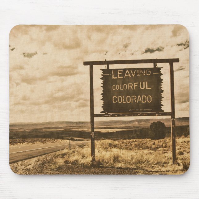 leaving colourful colorado sign mouse mat (Front)