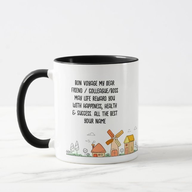 Leaving Gift Personalised Country City Moving Mug (Left)