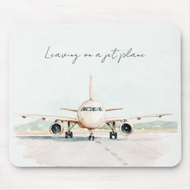 Leaving On A Jet Plane Mouse Mat (Front)