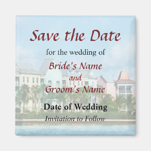 Leaving Paradise Island Save the Date Magnet