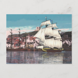 Leaving Port Postcard