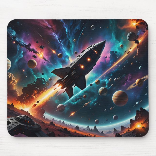Leaving Spaceport Mouse Mat (Front)