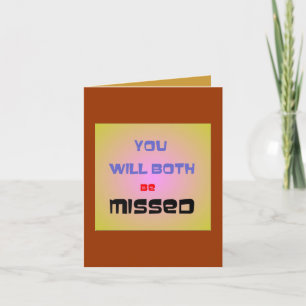 Leaving Town >Farewell Card